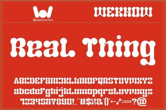 Real Thing Font - Featured Image