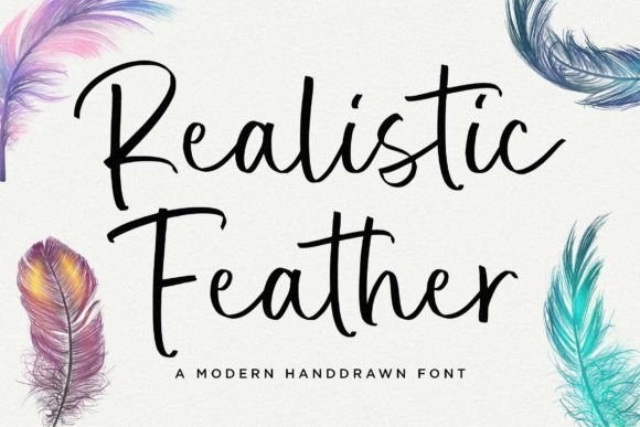 Realistic Feather Font - Featured Image