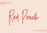 Red Peach Font - Featured Image