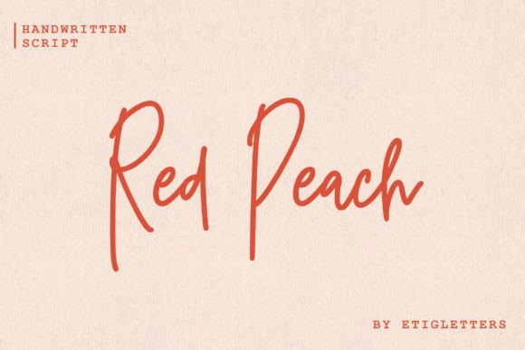 Red Peach Font - Featured Image