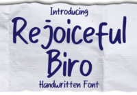 Rejoiceful Biro Font - Featured Image