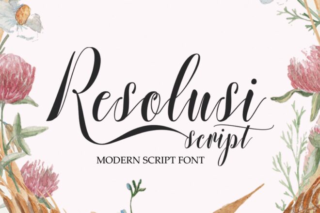 Resolusi Script Font - Featured Image
