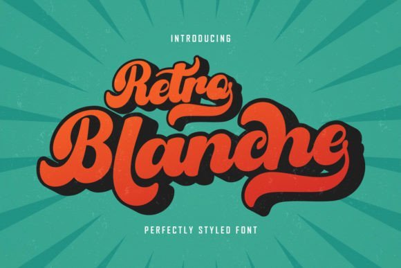 Retro Blanche Font - Featured Image