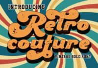 Retro Couture Font - Featured Image