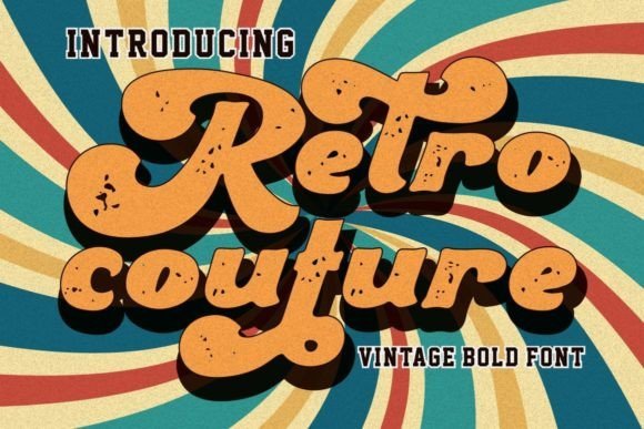 Retro Couture Font - Featured Image