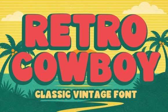 Retro Cowboy Font - Featured Image