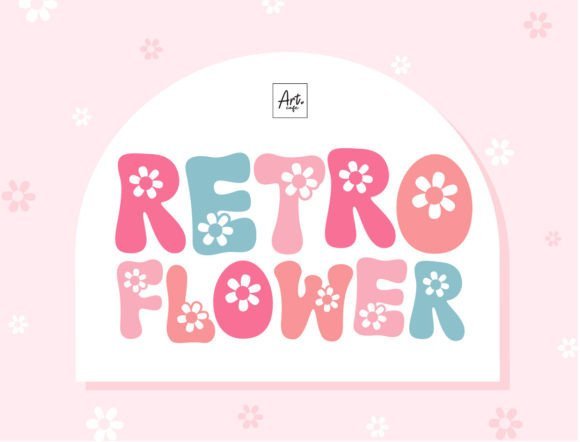 Retro Flower Font - Featured Image