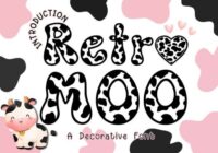 Retro Moo Font - Featured Image