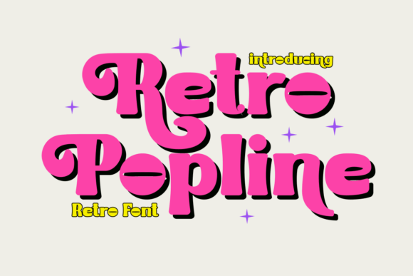 Retro Popline Font - Featured Image