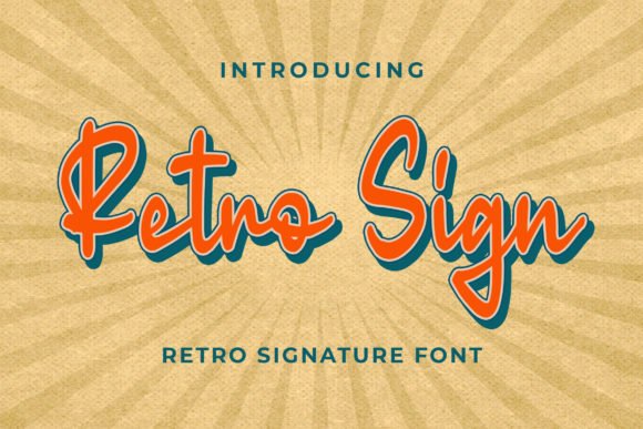 Retro Sign Font - Featured Image