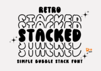 Retro Stacked Font - Featured Image
