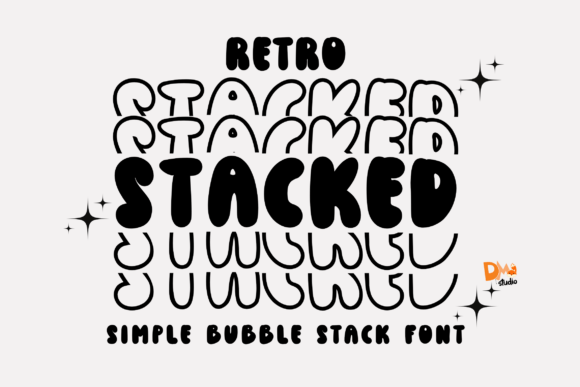 Retro Stacked Font - Featured Image