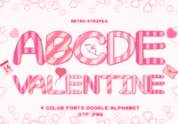 Retro Stripes Font - Featured Image