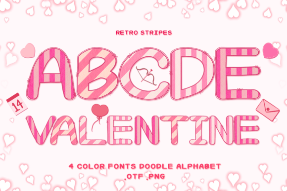 Retro Stripes Font - Featured Image