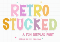Retro Stucked Font - Featured Image