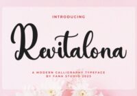 Revitalona Font - Featured Image