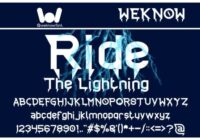 Ride the Lightning Font - Featured Image
