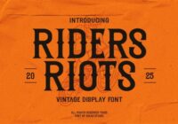 Riders Riots Font - Featured Image