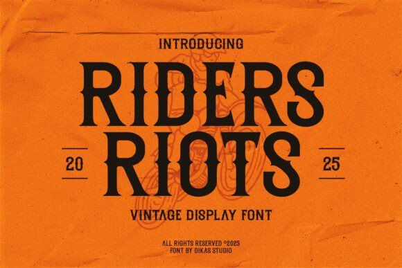 Riders Riots Font - Featured Image