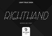Right Hand Light Italic Dash Font - Featured Image