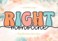 Right Monoline Font - Featured Image