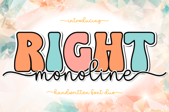 Right Monoline Font - Featured Image