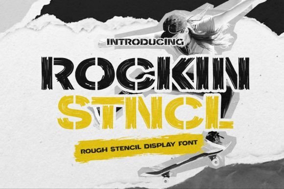 Rockin Stncl Font - Featured Image
