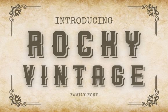 Rocky Vintage Font - Featured Image