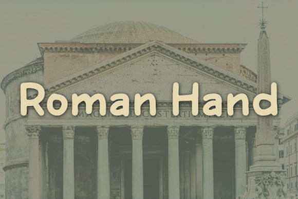 Roman Hand Font - Featured Image