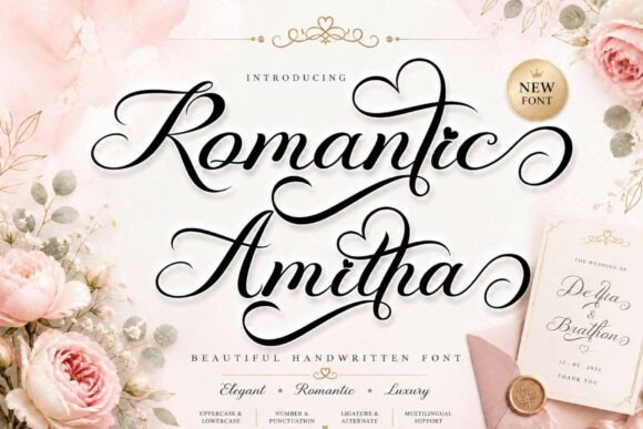 Romantic Amitha Font - Featured Image