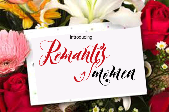 Romantis Momen Font - Featured Image