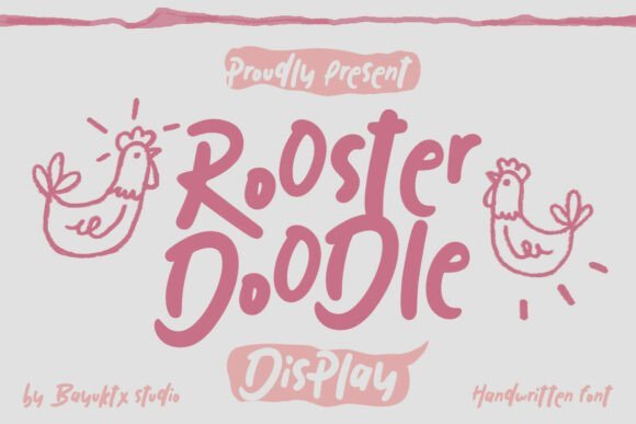 Rooster Doodle Font - Featured Image