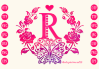 Rose Butterfly Monogram Font - Featured Image