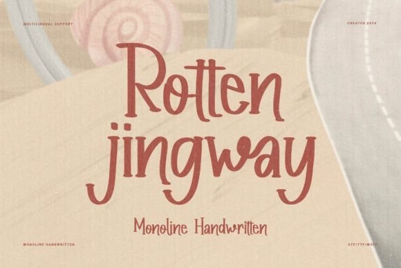 Rotten Jingway Font - Featured Image