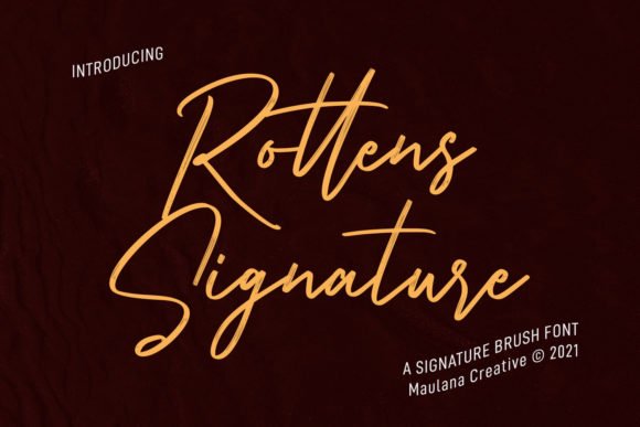 Rottens Signature Font - Featured Image