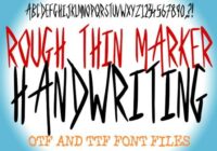 Rough Thin Marker Font - Featured Image