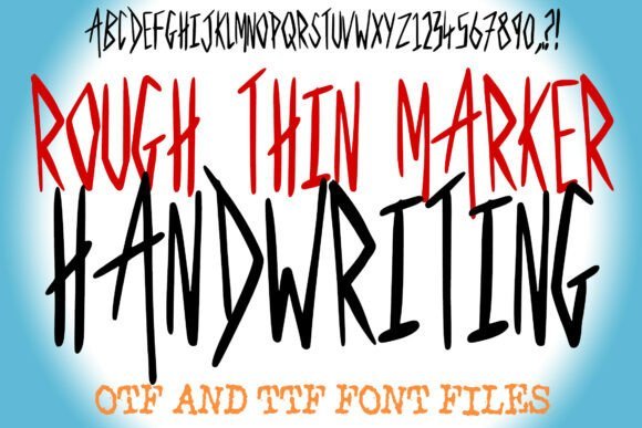 Rough Thin Marker Font - Featured Image