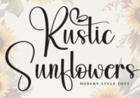 Rustic Sunflowers Font - Featured Image