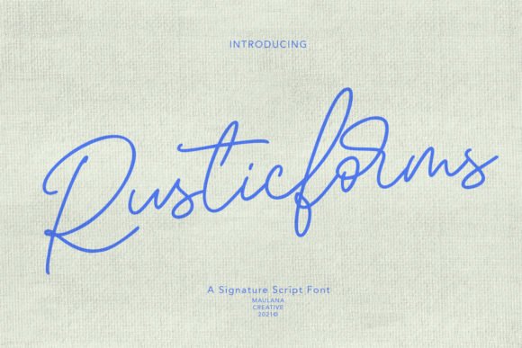 Rusticforms Font - Featured Image