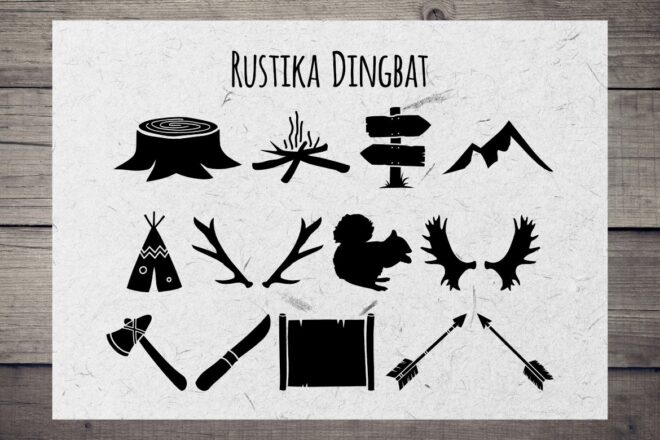 Rustika Dingbat Font - Featured Image