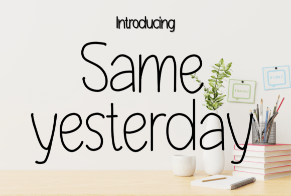 Same Yesterday Font - Featured Image