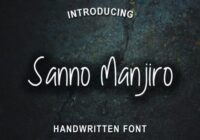 Sanno Manjiro Font - Featured Image