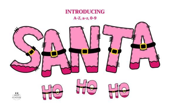 Santa Ho Ho Ho Pink Font - Featured Image