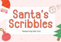 Santa's Scribbles Font - Featured Image