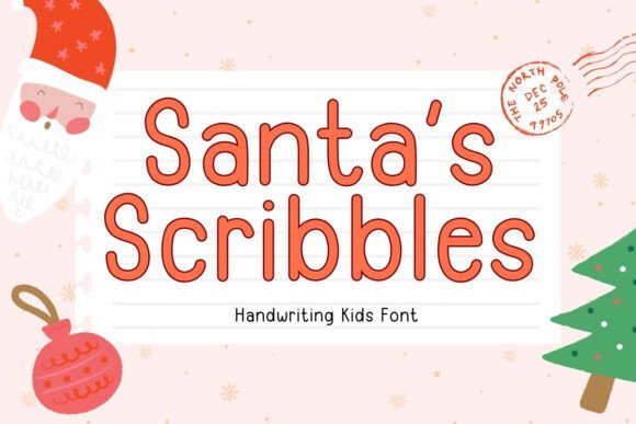 Santa's Scribbles Font - Featured Image