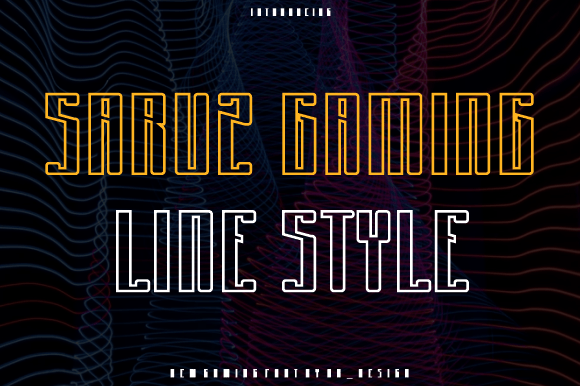 Saruz Gaming Line Font - Featured Image
