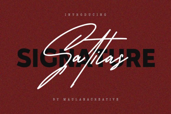 Satilas Signature Font - Featured Image