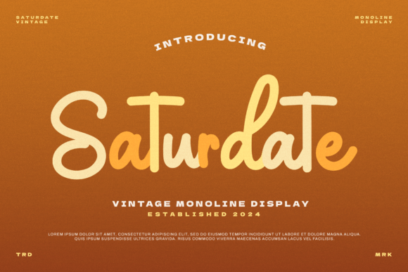 Saturdate Font - Featured Image