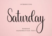 Satuyrday Font - Featured Image