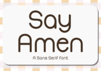 Say Amen Font - Featured Image